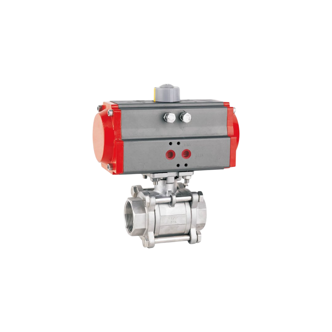 RFS หัวขับวาล์ว RAT160DA RAT Series pneumatic actuator ball valve 3 piece stainless steel
