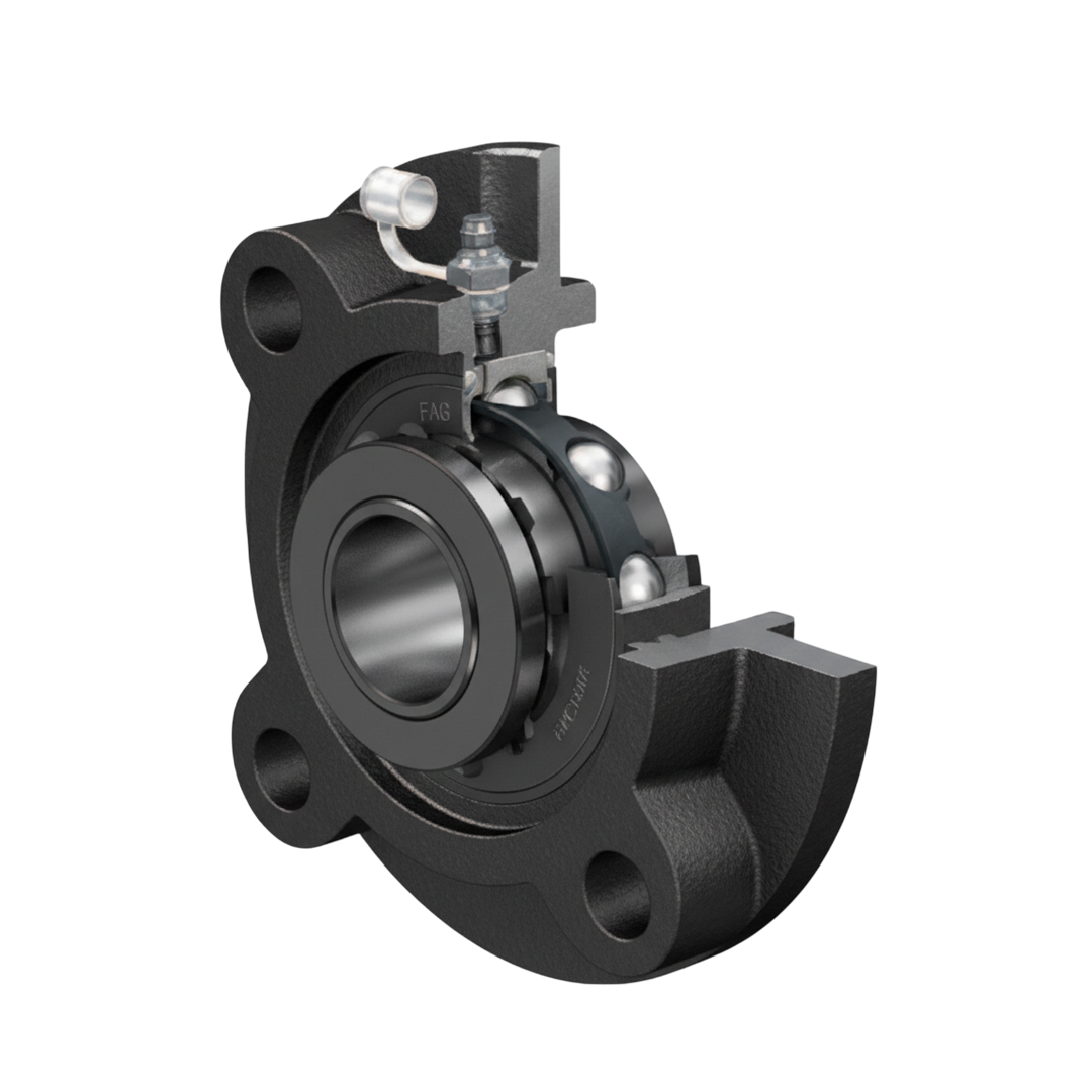 ตลับลูกปืน FAG Four-bolt Flanged Housing Units Round Version With Adapter Sleeve UKFC217 250 มม.