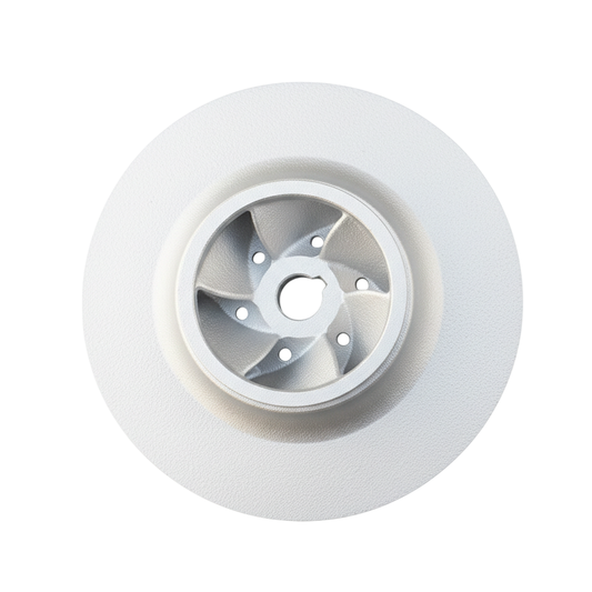ใบพัดปั๊มน้ำสแตนเลส Impeller ขนาดเส้นผ่าศูนย์กลาง 210 mm. หนา 75.5 mm. จำนวน 6 ใบพัด.