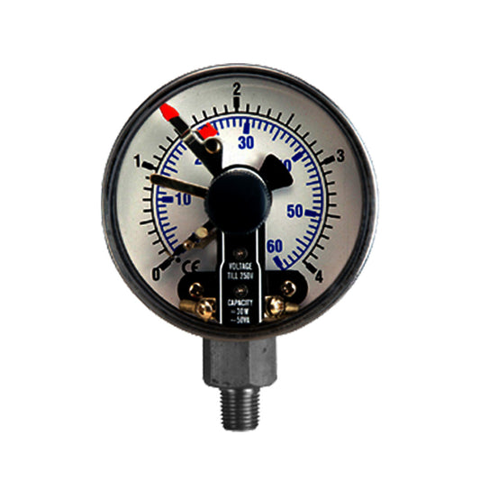 Pressure gauge skon เกจวัดแรงดันสแตนเลสทั้งหมดพร้อมหน้าสัมผัสแม่เหล็ก Model 651-23 Szie 150 mm.