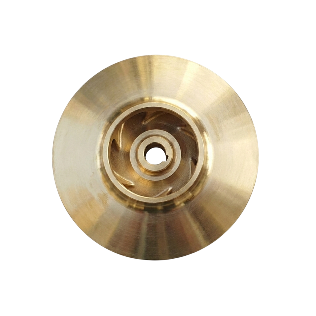 ใบพัดปั๊มน้ำทองเหลือง Impeller ขนาดเส้นผ่าศูนย์กลาง 140 mm. หนา 57.5 mm. จำนวน 7 ใบพัด