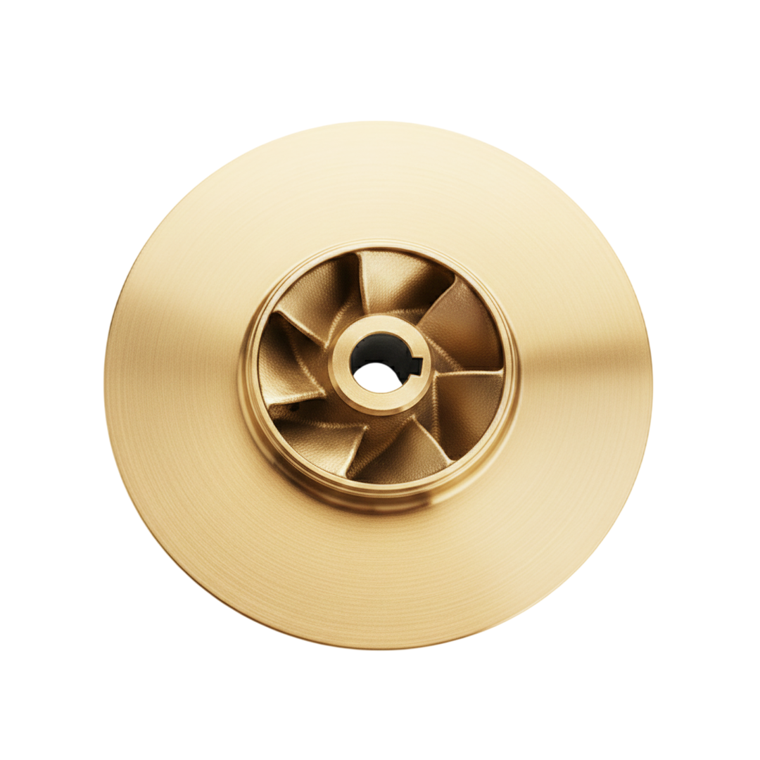 ใบพัดปั๊มน้ำทองเหลือง Impeller ขนาดเส้นผ่าศูนย์กลาง 255 mm. หนา 67 mm. จำนวน 7 ใบพัด