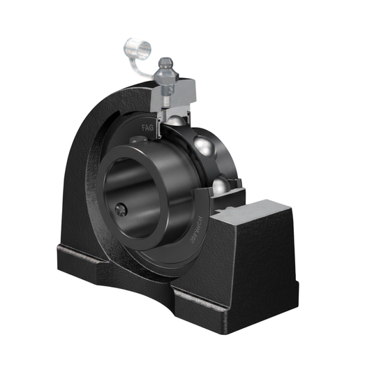 ตลับลูกปืน FAG Plummer Block Housing Units Flake Graphite Cast Iron Housing With Short Base With Grub Screws In Inner Ling UCPA204 62 มม.