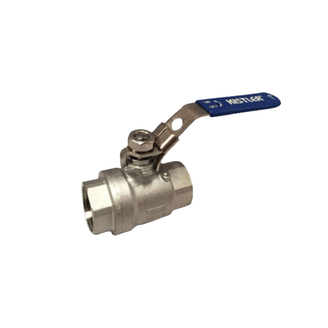 KISTLER บอลวาล์วสแตนเลส 2PC Ball Valve Stainless รุ่น BV-2FS04 1/2 นิ้ว รหัส KL-BV2FS04-F-012