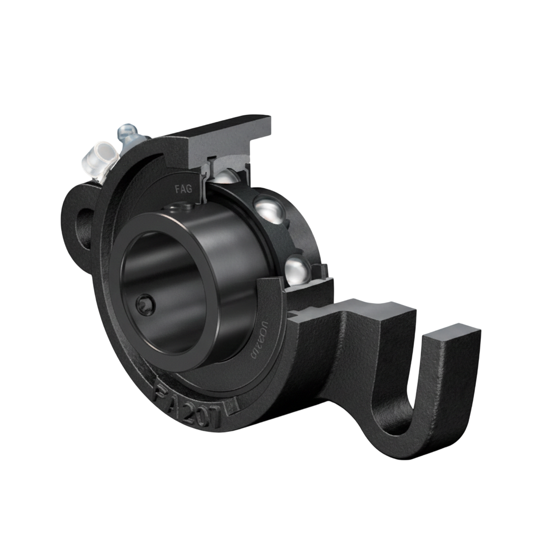 ตลับลูกปืน FAG Take-up Housing Units For Swivel Motion With Grub Screws in Inner Ring UCFA207-21 161 มม.