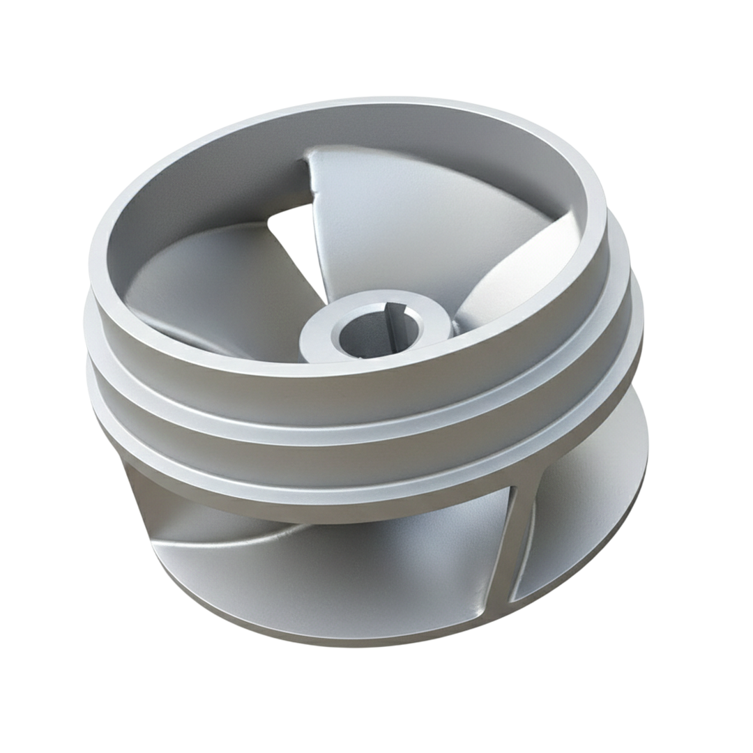 ใบพัดปั๊มน้ำสแตนเลส Impeller ขนาดเส้นผ่าศูนย์กลาง 270 mm. หนา 185 mm. จำนวน 4 ใบพัด