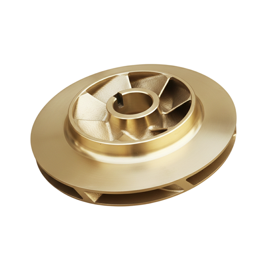 ใบพัดปั๊มน้ำทองเหลือง Impeller ขนาดเส้นผ่าศูนย์กลาง 270 mm. หนา 65 mm. จำนวน 7 ใบพัด