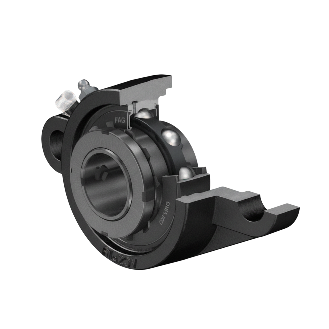 ตลับลูกปืน FAG Two-bolt Flanged Housing Units Oval Version With Adapter Sleeve UKFL208 175 มม.