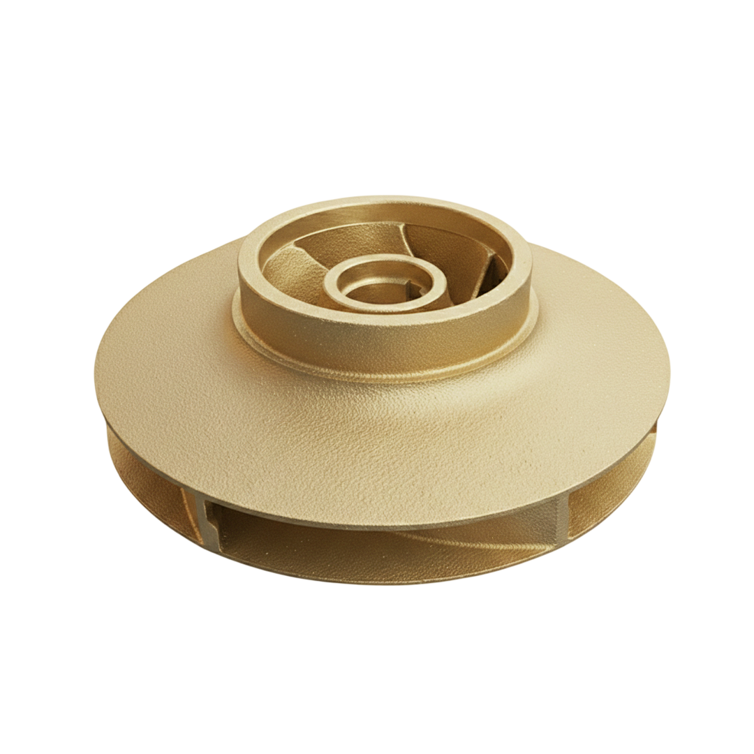 ใบพัดปั๊มน้ำทองเหลือง Impeller ขนาดเส้นผ่าศูนย์กลาง 478 mm. หนา 208 mm. จำนวน 6 ใบพัด
