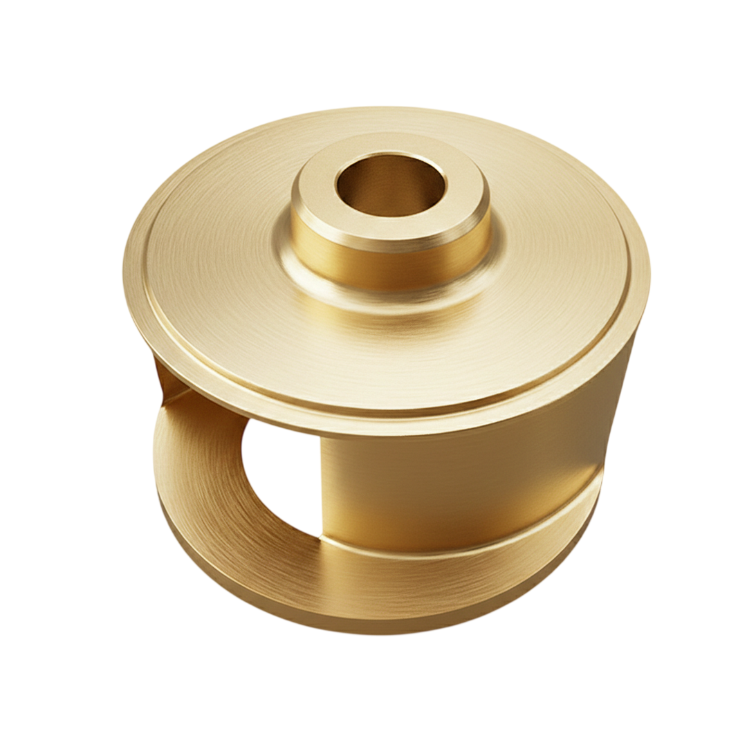 ใบพัดปั๊มน้ำทองเหลือง Impeller ขนาดเส้นผ่าศูนย์กลาง 200 mm. หนา 148 mm. จำนวน 2 ใบพัด