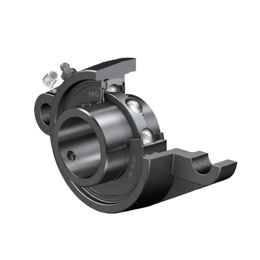 ตลับลูกปืน FAG Two-bolt Flanged Housing Units Oval Version With Grub Screws in Inner Ring UCFL206-17 148 มม.