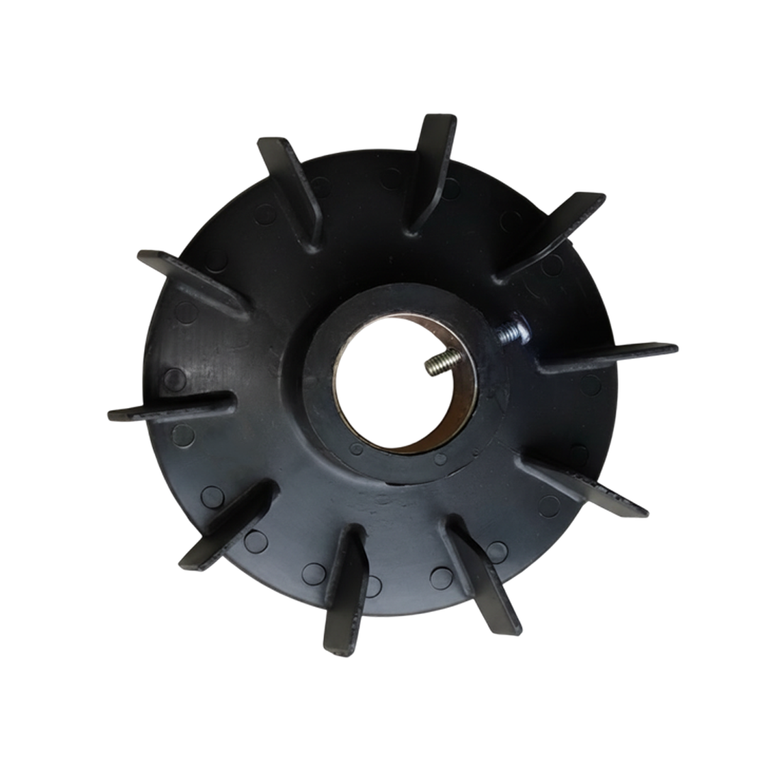 ใบพัดมอเตอร์พลาสติกระบายความร้อนท้ายมอเตอร์ ขนาด 11 นิ้วรูเพลา 34 มม. จำนวน 12 ใบพัด