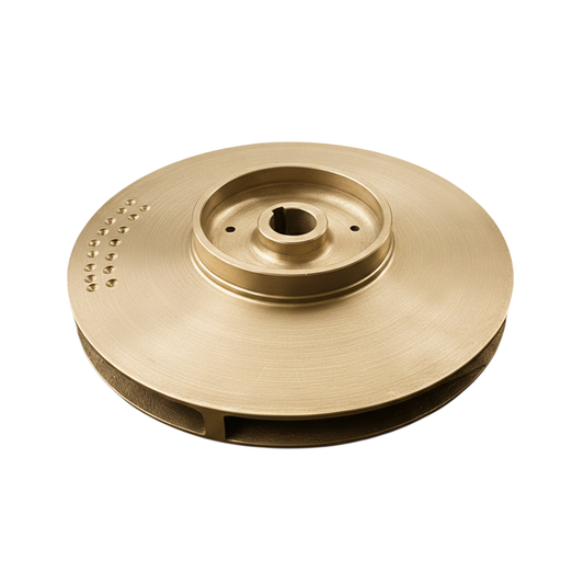 ใบพัดปั๊มน้ำทองเหลือง Impeller ขนาดเส้นผ่าศูนย์กลาง 375 mm. หนา 77 mm. จำนวน 5 ใบพัด