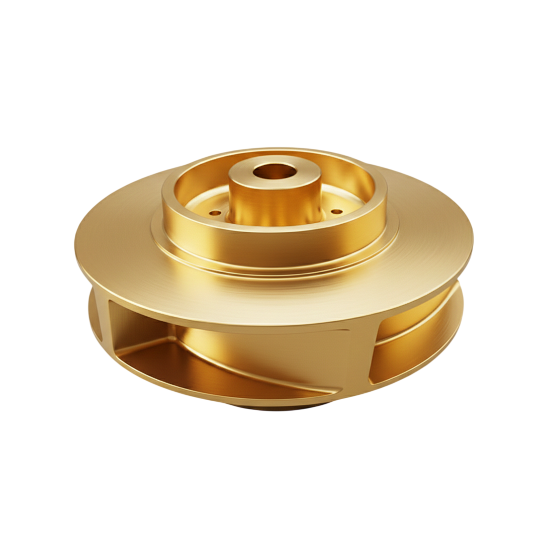ใบพัดปั๊มน้ำทองเหลือง Impeller ขนาดเส้นผ่าศูนย์กลาง 265 mm. หนา 135 mm. จำนวน 5 ใบพัด