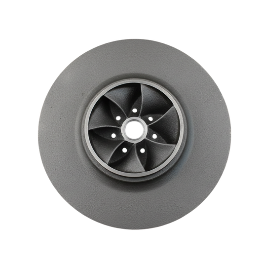 ใบพัดปั๊มน้ำเหล็ก Impeller ขนาดเส้นผ่าศูนย์กลาง 410 mm. หนา 111 mm. จำนวน 7 ใบพัด.