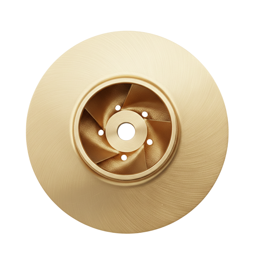 ใบพัดปั๊มน้ำทองเหลือง Impeller ขนาดเส้นผ่าศูนย์กลาง 320 mm. หนา 126 mm. จำนวน 5 ใบพัด