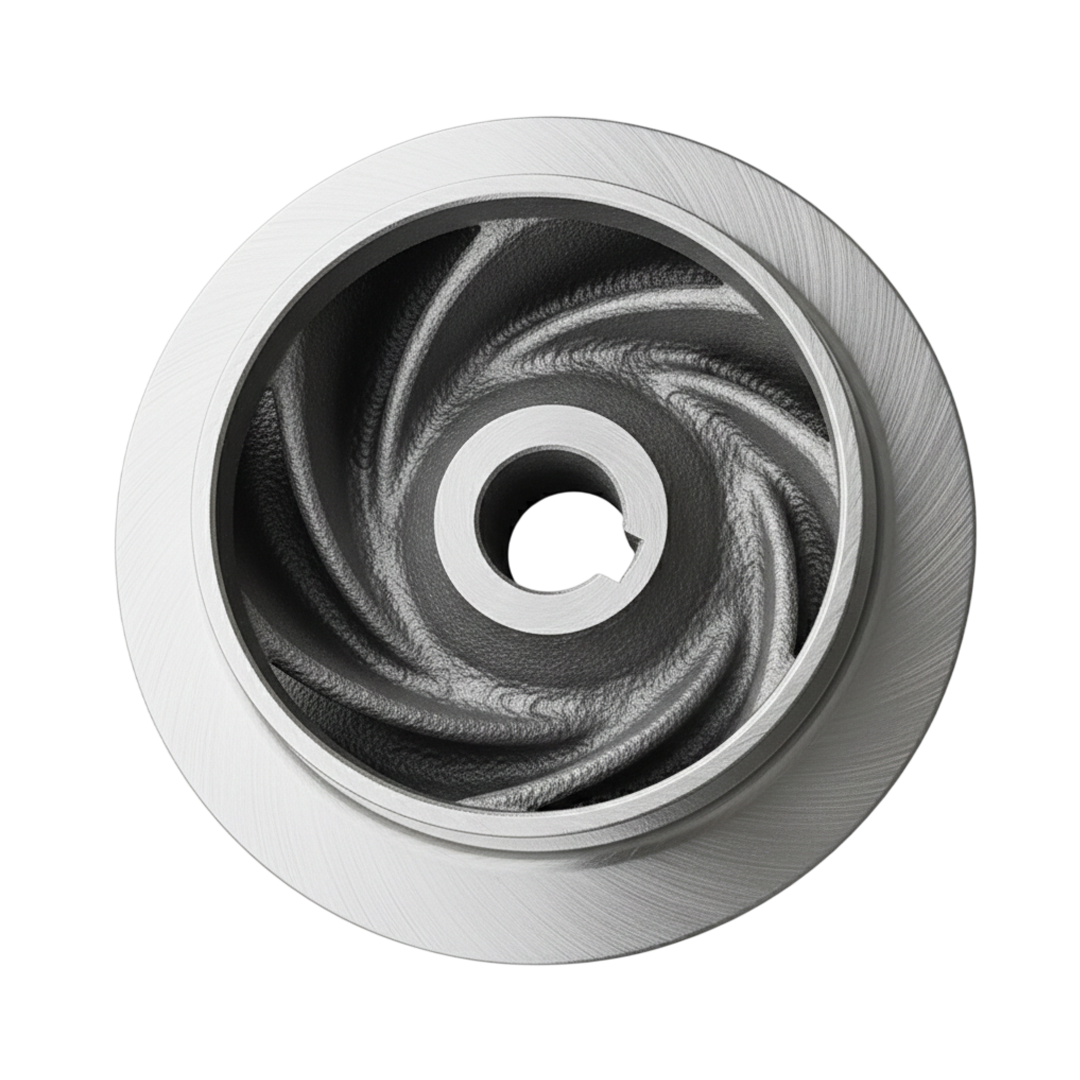ใบพัดปั๊มน้ำสแตนเลส Impeller ขนาดเส้นผ่าศูนย์กลาง 145 mm. หนา 70 mm. จำนวน 7 ใบพัด
