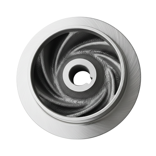 ใบพัดปั๊มน้ำสแตนเลส Impeller ขนาดเส้นผ่าศูนย์กลาง 145 mm. หนา 70 mm. จำนวน 7 ใบพัด