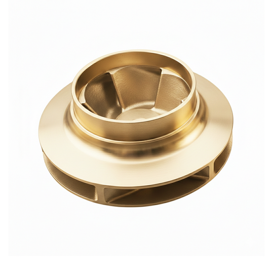 ใบพัดปั๊มน้ำทองเหลือง Impeller ขนาดเส้นผ่าศูนย์กลาง 173 mm. หนา 85 mm. จำนวน 6 ใบพัด