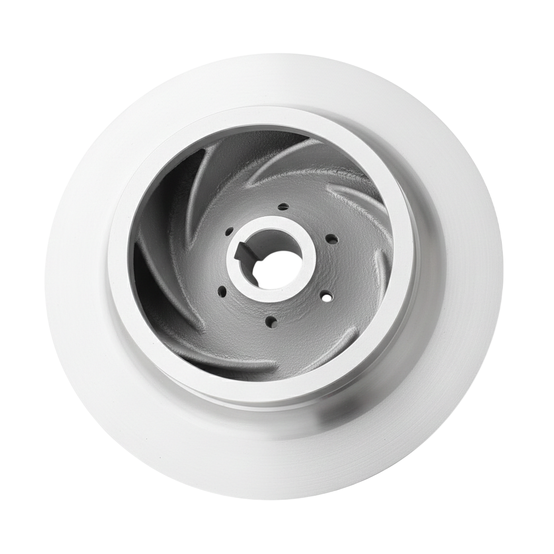 ใบพัดปั๊มน้ำสแตนเลส Impeller ขนาดเส้นผ่าศูนย์กลาง 309 mm. หนา 112 mm.  จำนวน 7 ใบพัด