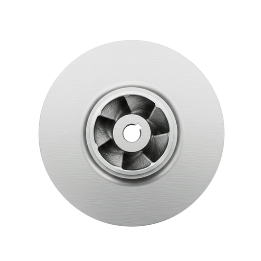 ใบพัดปั๊มน้ำสแตนเลส Impeller ขนาดเส้นผ่าศูนย์กลาง 325 mm. หนา 82 mm. จำนวน 7 ใบพัด.