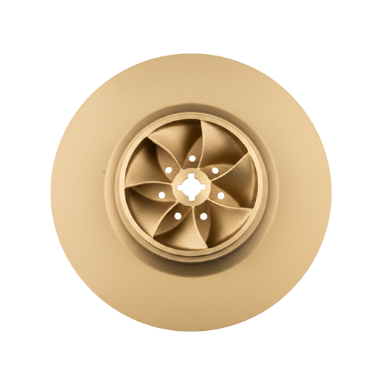 ใบพัดปั๊มน้ำทองเหลือง Impeller ขนาดเส้นผ่าศูนย์กลาง 410 mm. หนา 111 mm. จำนวน 7 ใบพัด.