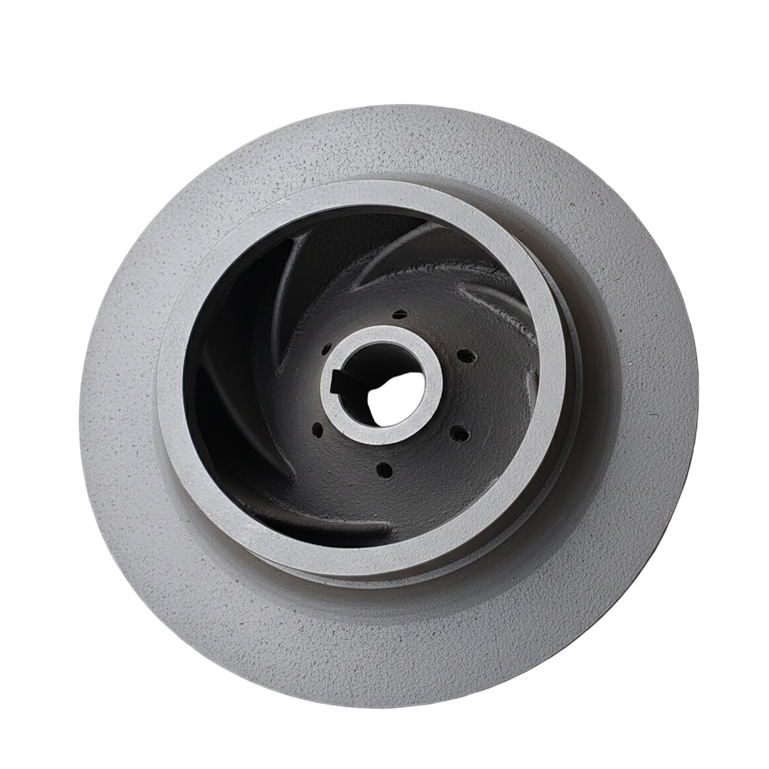 ใบพัดปั๊มน้ำเหล็ก Impeller ขนาดเส้นผ่าศูนย์กลาง 309 mm. หนา 112 mm.  จำนวน 7 ใบพัด