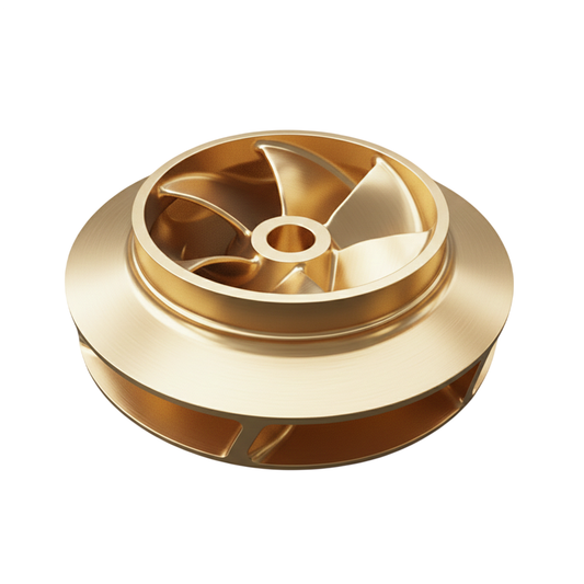 ใบพัดปั๊มน้ำทองเหลือง Impeller ขนาดเส้นผ่าศูนย์กลาง 264 mm. หนา 83 mm. จำนวน 6 ใบพัด