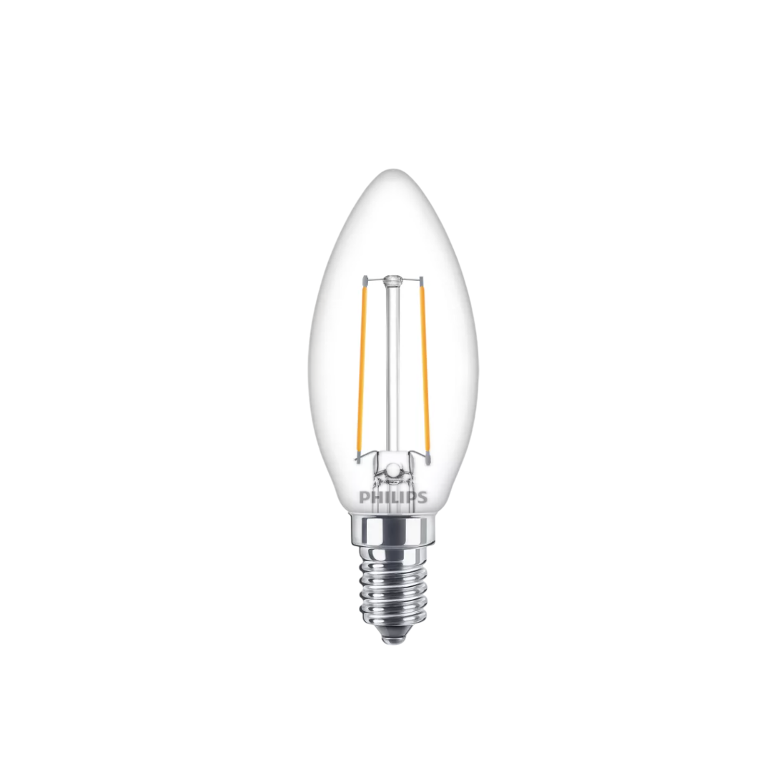 หลอดไฟ PHILIPS ชนิด หลอดไฟรูปทรงเทียนใส Filament B35 E14 40 วัตต์ รหัส 8718699623258