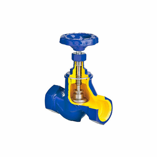 Globe valve โกลบวาล์วสกรูซีล Zetkama valve DN20 3/4นิ้ว Model 201