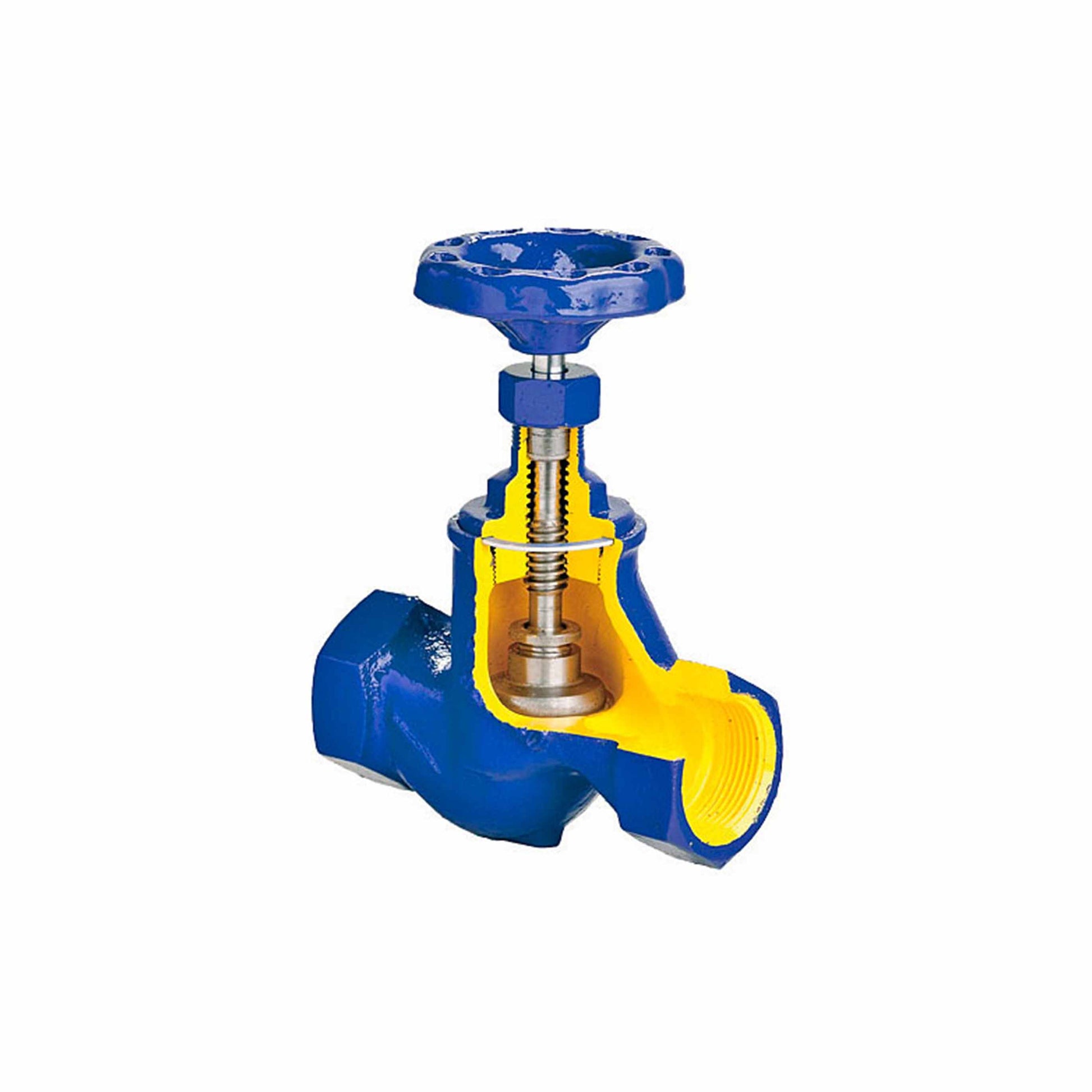 Globe valve โกลบวาล์วสกรูซีล Zetkama valve DN15 1/2นิ้ว Model 201