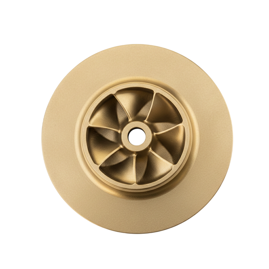 ใบพัดปั๊มน้ำทองเหลือง Impeller ขนาดเส้นผ่าศูนย์กลาง 243 mm. หนา 52.8 mm. จำนวน 7 ใบพัด