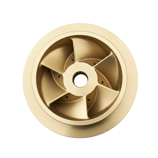 ใบพัดปั๊มน้ำทองเหลือง Impeller ขนาดเส้นผ่าศูนย์กลาง 355 mm. หนา 141 mm. จำนวน 6 ใบพัด