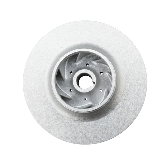 ใบพัดปั๊มน้ำสแตนเลส Impeller ขนาดเส้นผ่าศูนย์กลาง 264 mm. หนา 85 mm. จำนวน 7 ใบพัด.