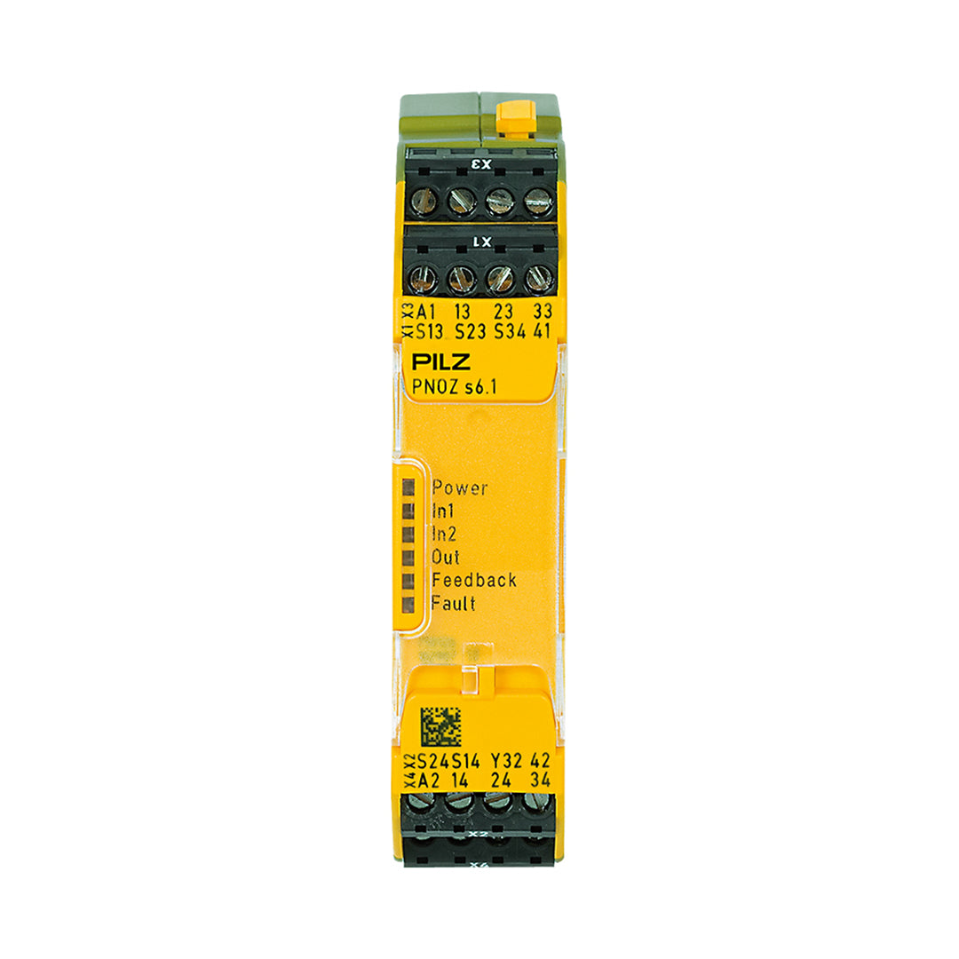 Safety Relays PILZ เซฟตี้ รีเลย์ PNOZ s6.1 24VDC 3 n/o 1 n/c code 750126