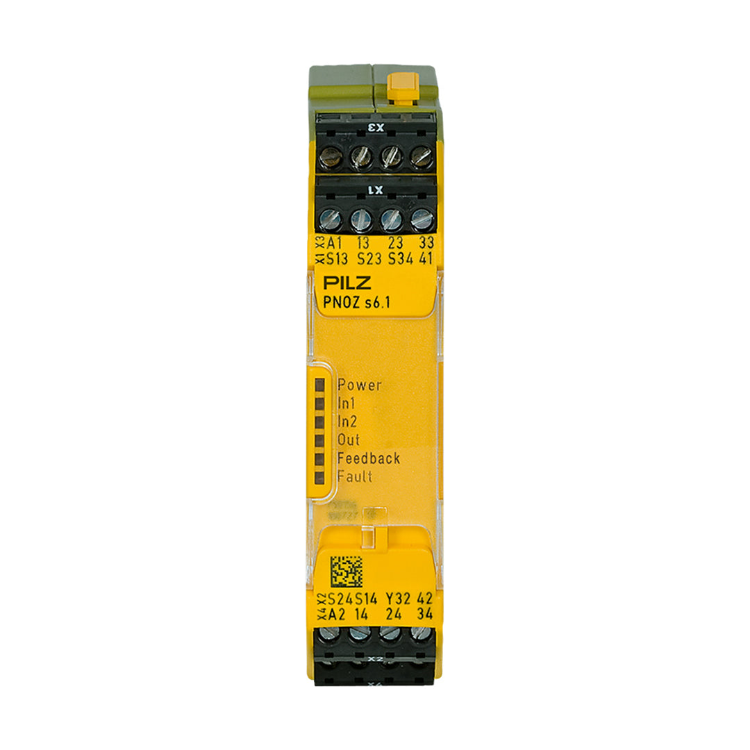 Safety Relays PILZ เซฟตี้ รีเลย์ PNOZ s6.1 48-240VACDC 3 n/o 1 n/c code 750156