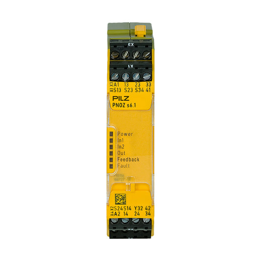 Safety Relays PILZ เซฟตี้ รีเลย์ PNOZ s6.1 48-240VACDC 3 n/o 1 n/c code 750156