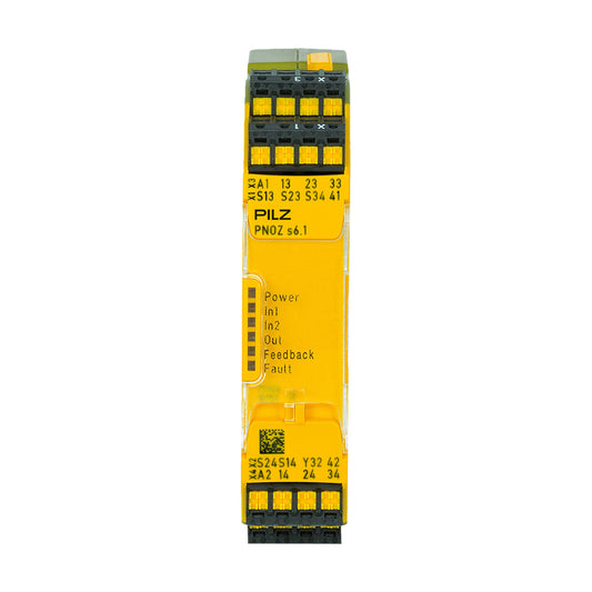 Safety Relays PILZ เซฟตี้ รีเลย์ PNOZ s6.1 C 24VDC 3 n/o 1 n/c code 751126