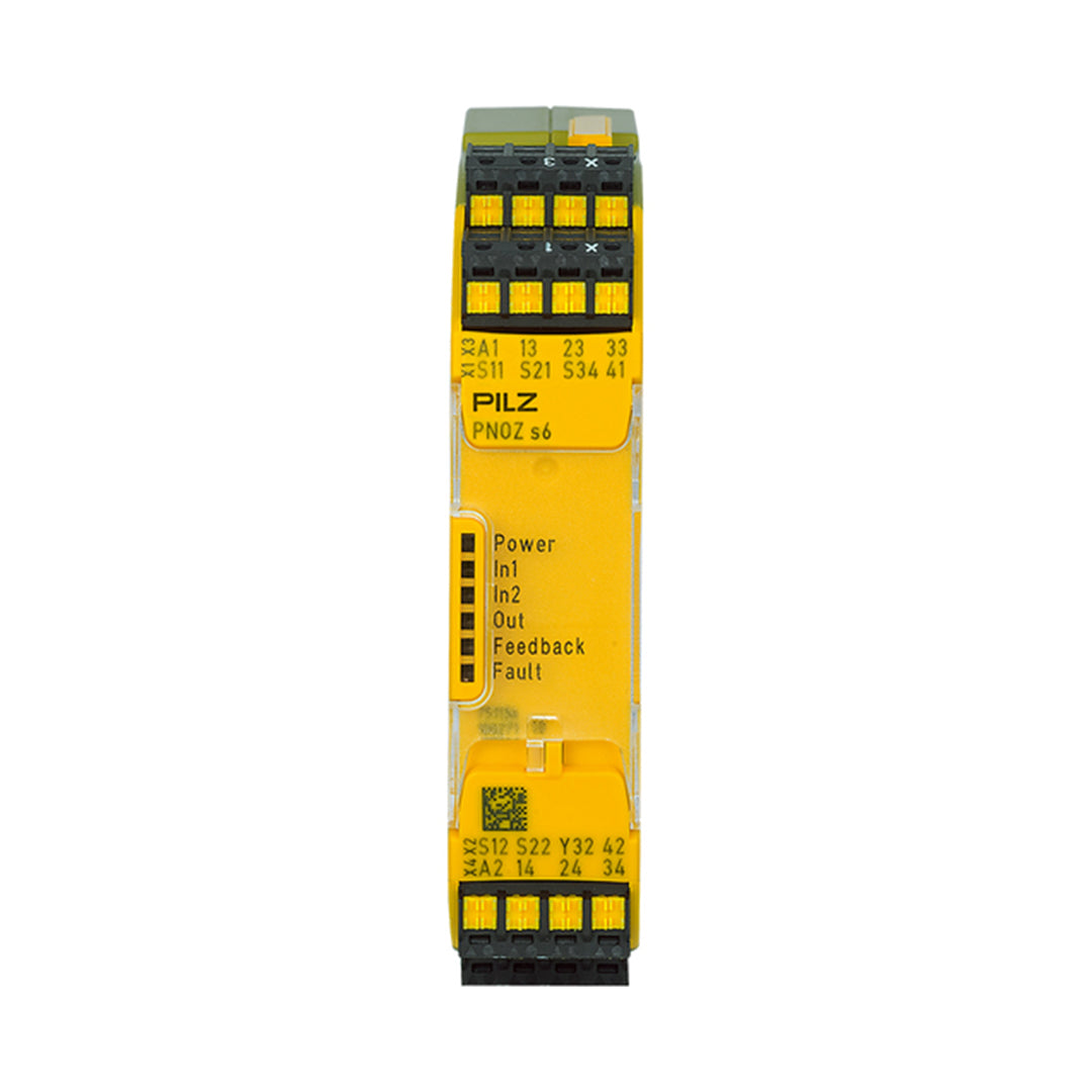 Safety Relays PILZ เซฟตี้ รีเลย์ PNOZ s6 C 48-240VACDC 3 n/o 1 n/c code 751136