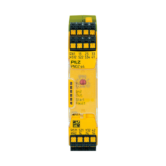 Safety Relays PILZ เซฟตี้ รีเลย์ PNOZ s4 C 24VDC 3 n/o 1 n/c coated code 751184
