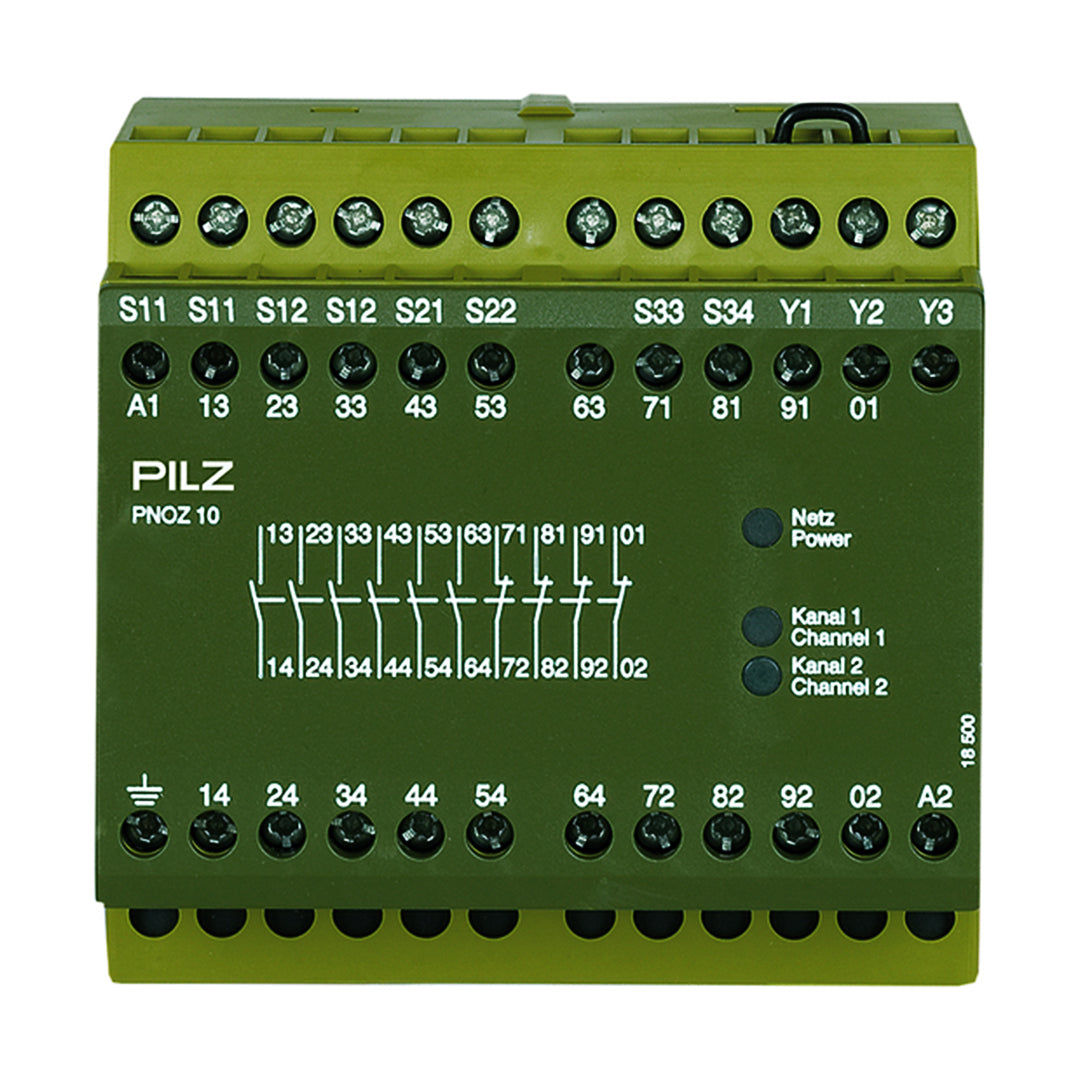 Safety Relays PILZ เซฟตี้ รีเลย์ PNOZ 10 230-240VAC 6n/o 4n/c code 774006