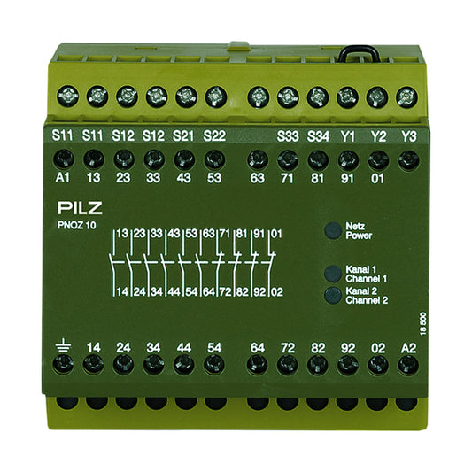 Safety Relays PILZ เซฟตี้ รีเลย์ PNOZ 10 230-240VAC 6n/o 4n/c code 774006