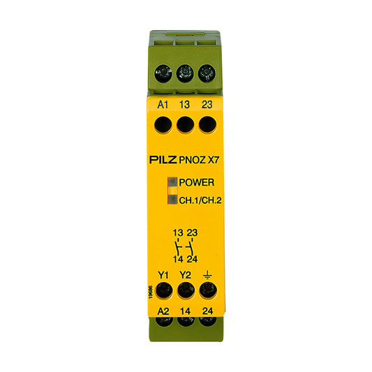 Safety Relays PILZ เซฟตี้ รีเลย์ PNOZ X7 120VAC 2n/o code 774055