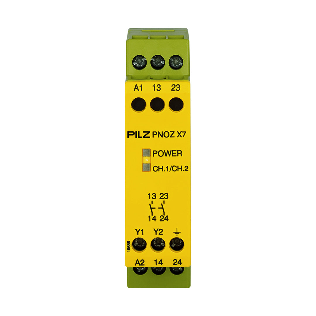 Safety Relays PILZ เซฟตี้ รีเลย์ PNOZ X7 230VAC 2n/o code 774056