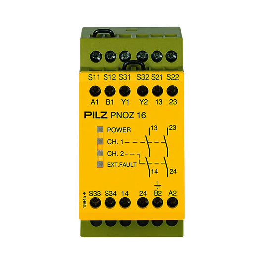Safety Relays PILZ เซฟตี้ รีเลย์ PNOZ 16 110VAC 24VDC 2n/o code 774063