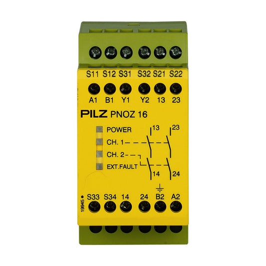Safety Relays PILZ เซฟตี้ รีเลย์ PNOZ 16 230VAC 24VDC 2n/o code 774066
