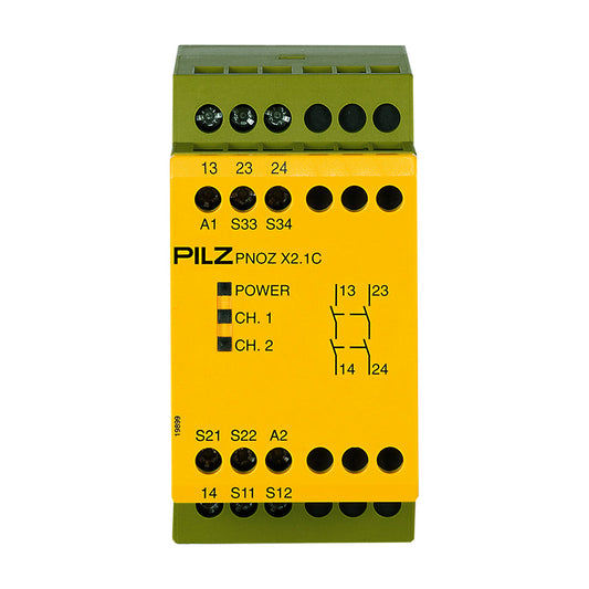 Safety Relays PILZ เซฟตี้ รีเลย์ PNOZ X2.1C 24VAC/DC 2n/o code 774305