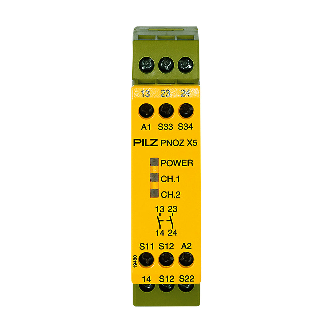 Safety Relays PILZ เซฟตี้ รีเลย์ PNOZ X5 24VACDC 2n/o code 774325