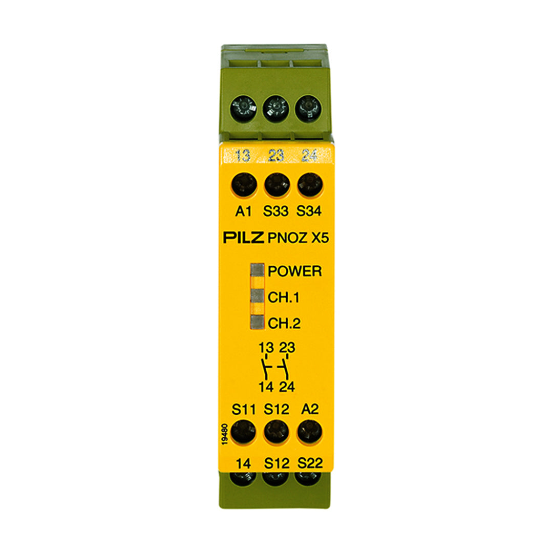 Safety Relays PILZ เซฟตี้ รีเลย์ PNOZ X5 12VDC 2n/o code 774326
