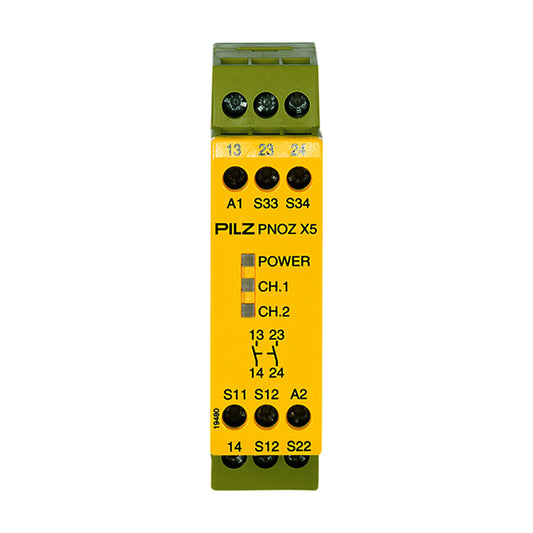 Safety Relays PILZ เซฟตี้ รีเลย์ PNOZ X5 12VDC 2n/o code 774326